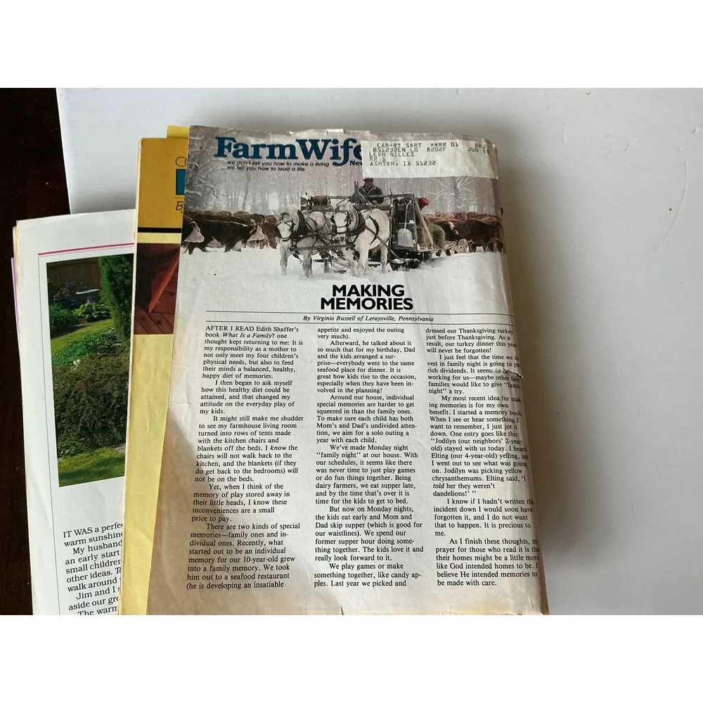 Vintage Farm Wife News Magazines Kids Cookbook Johnsonville Recipes Lot of 7